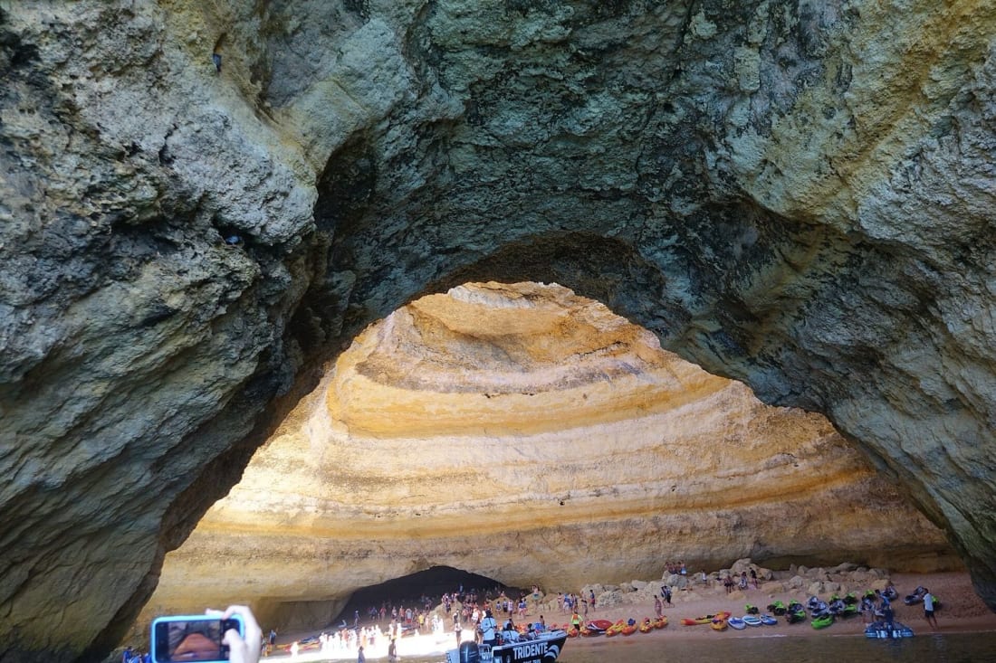 Inside the Benagil sea cave on the central Algarve coast