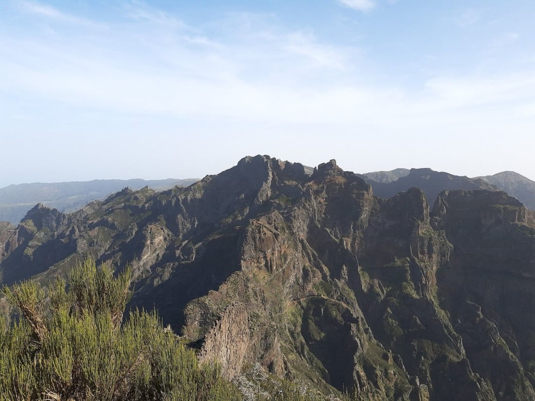 View from Pico Ruivo east towards Pico das Torres