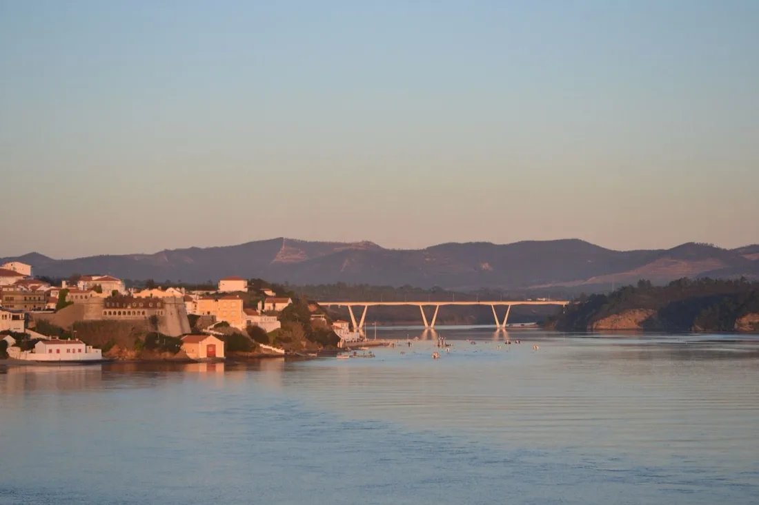 The Mira river estuary at Vila Nova de Milfontes, end of stage one