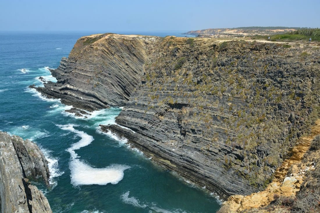 The Cabo Sardão lighthouse above the cliffs of the Vicentine Coast